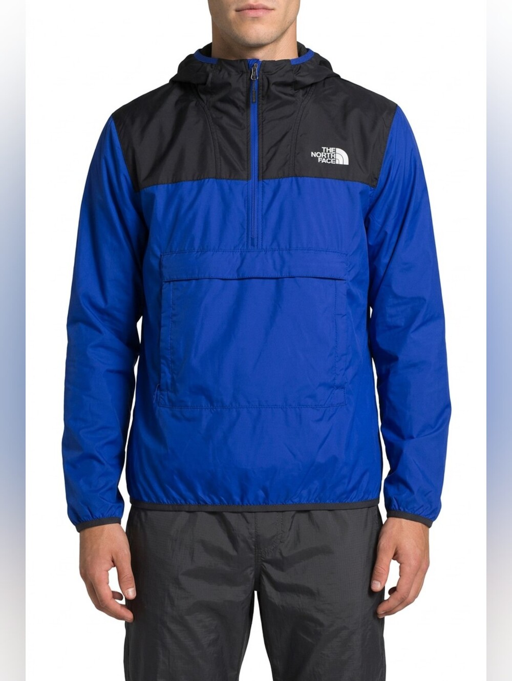 The North Face Royal Blue and Black Pullover Windbreaker